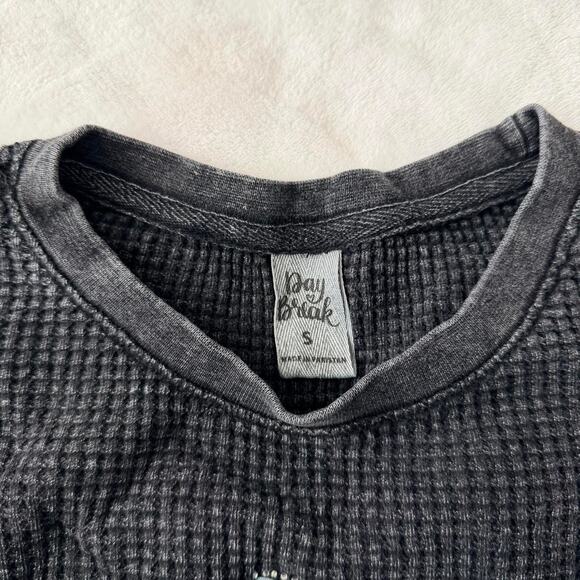 Day Break Dolphin Bedazzled Waffle Tee | Size S - Picture 4 of 4